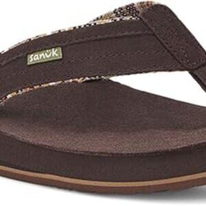 Sanuk Mens Ziggy ST |Flip Flops for Men